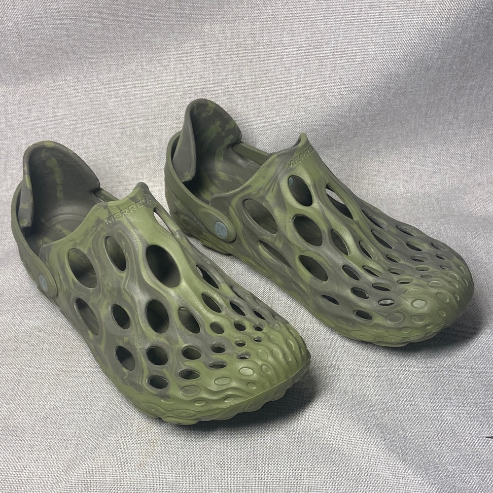 Merrell Olive Green Cutout Slip-On Clogs